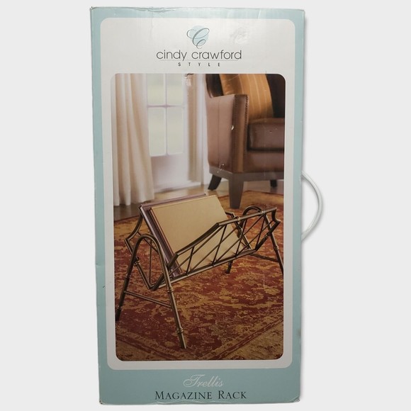 Asian Inspired Styling Cindy Crawford Style Trellis Magazine Organizer Rack - Picture 3 of 9